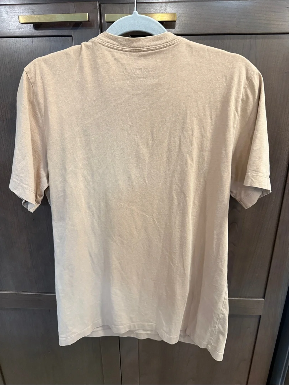 Jordan Short Sleeve Logo Tee in Beige with Black Accents
